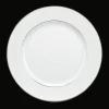 Assiette à dessert en porcelaine finition platine