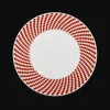 Assiette à dessert en porcelaine - Rouge