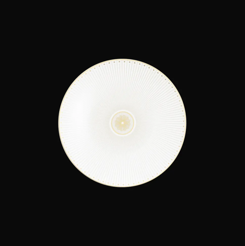 Assiette à dessert/gâteaux en porcelaine finition Or