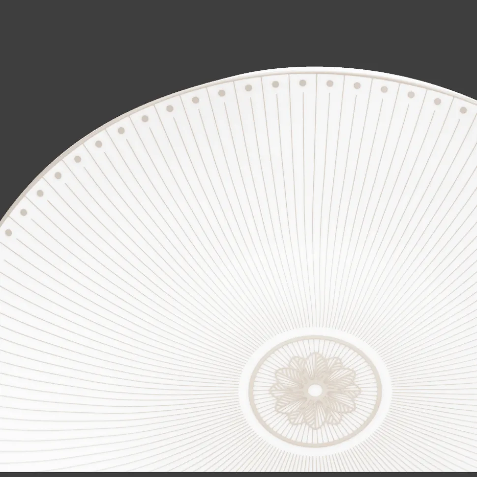 Assiette à dessert/gâteaux en porcelaine finition Platine