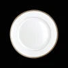 Assiette à pain en porcelaine finition platine