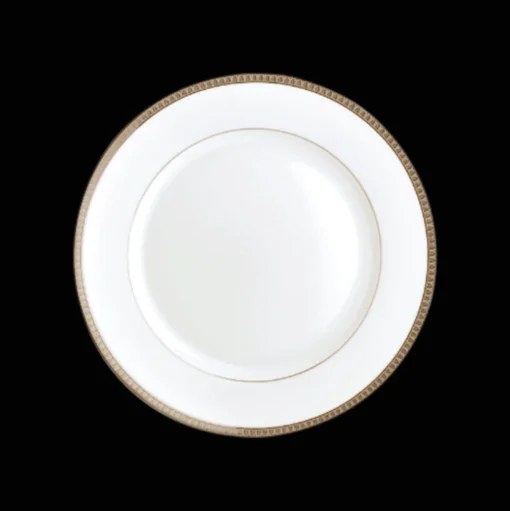 Assiette à pain en porcelaine finition platine