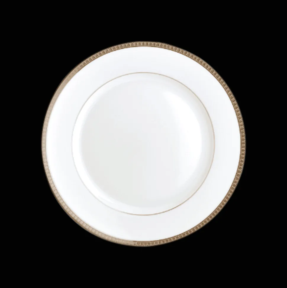 Assiette à pain en porcelaine finition platine