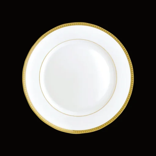 Assiette à pain en porcelaine finition or