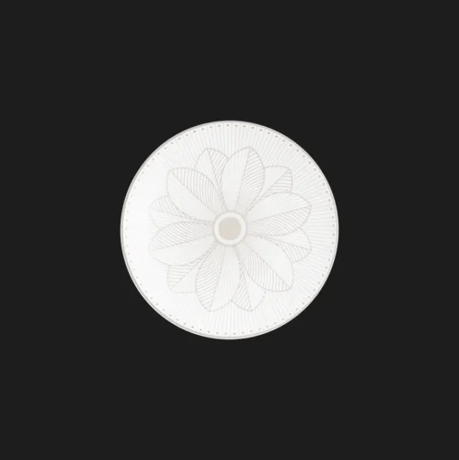 Assiette à pain en porcelaine finition Platine