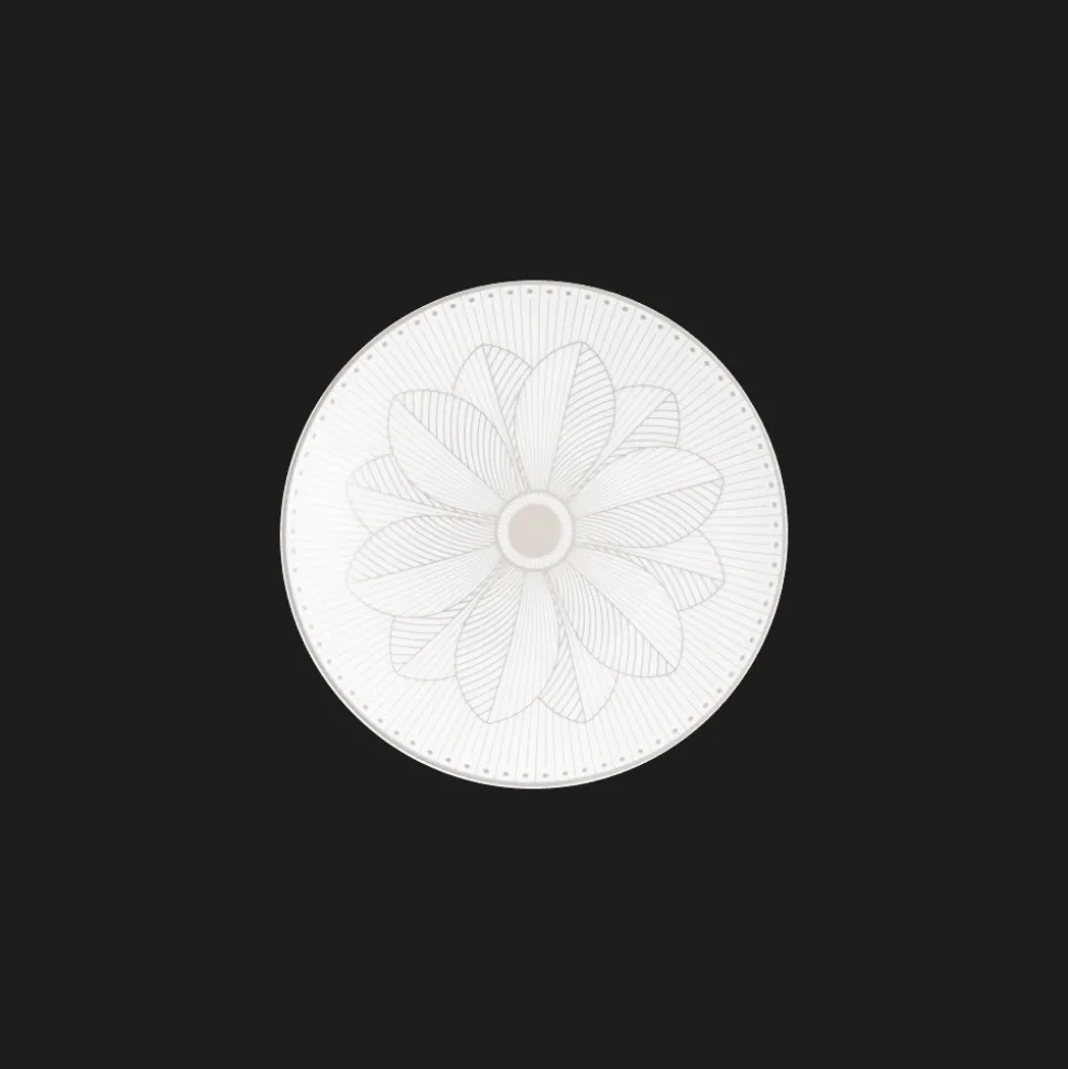 Assiette à pain en porcelaine finition Platine