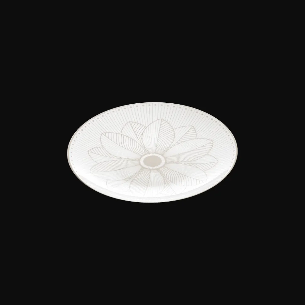 Assiette à pain en porcelaine finition Platine
