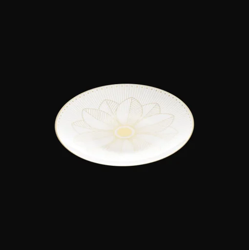 Assiette à pain en porcelaine finition Or