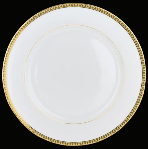 Assiette américaine en porcelaine finition or