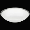 Assiette creuse à calotte en porcelaine finition platine