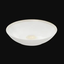Assiette Creuse Calotte en porcelaine finition Or