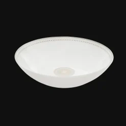 Assiette Creuse Calotte en porcelaine finition Platine
