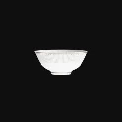 Bol à riz en porcelaine finition Platine
