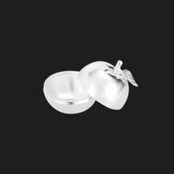 Bonbonnière Pomme en métal argenté
