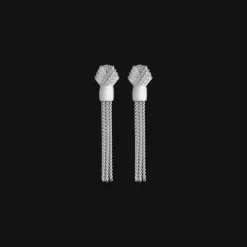 Boucles d'oreilles pendantes en argent massif