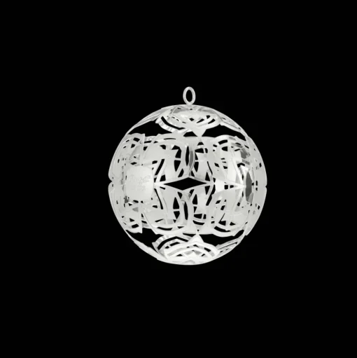 Boule de Noël millésimée en métal argenté - Edition 2022