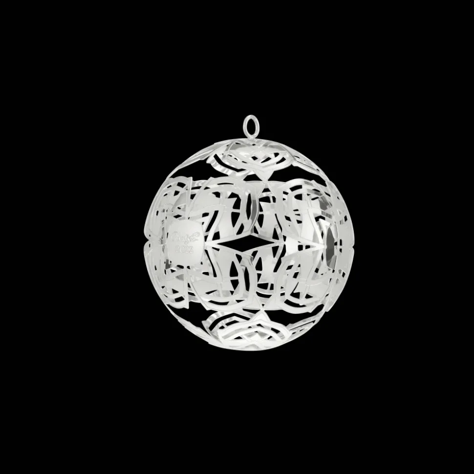 Boule de Noël millésimée en métal argenté - Edition 2022