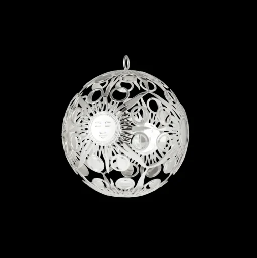 Boule de Noël millésimée en métal argenté - Edition 2023