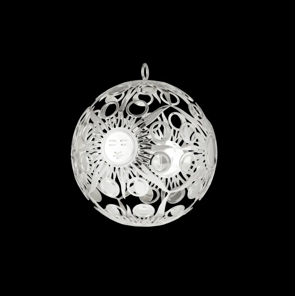 Boule de Noël millésimée en métal argenté - Edition 2023