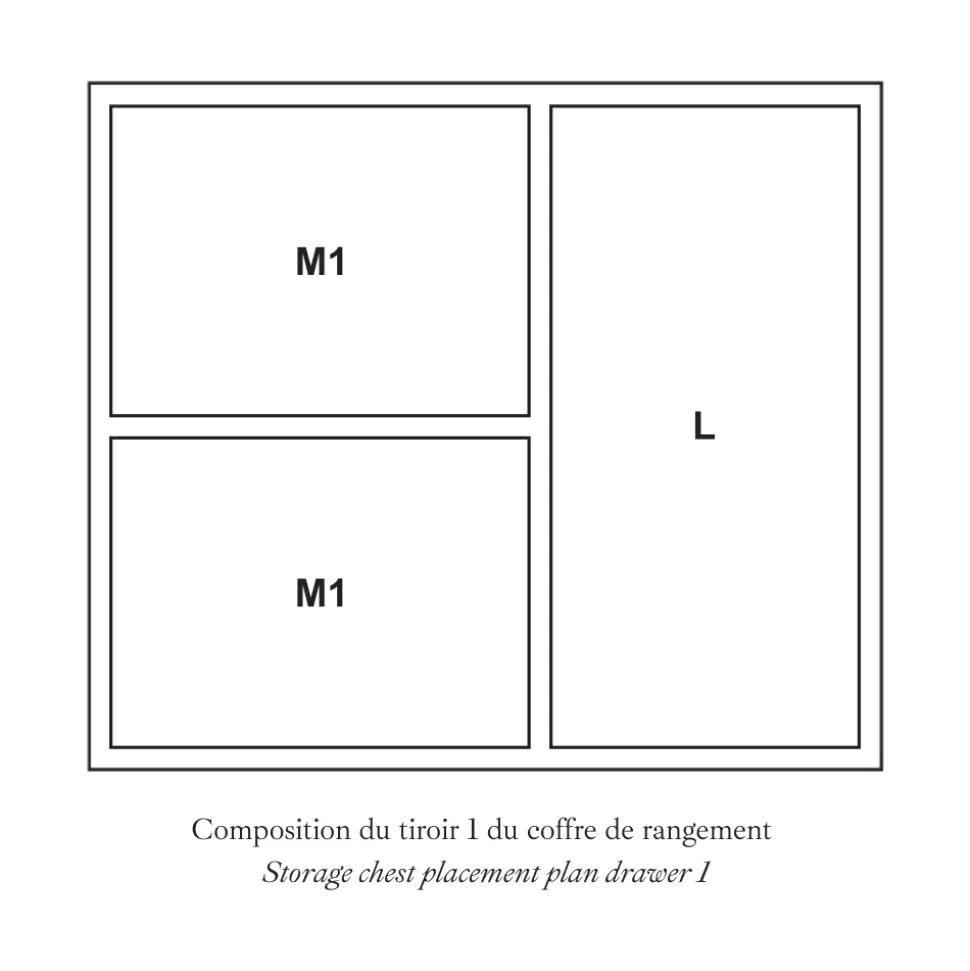 Coffre de rangement 156 ou 168 pièces (vendu sans couverts)