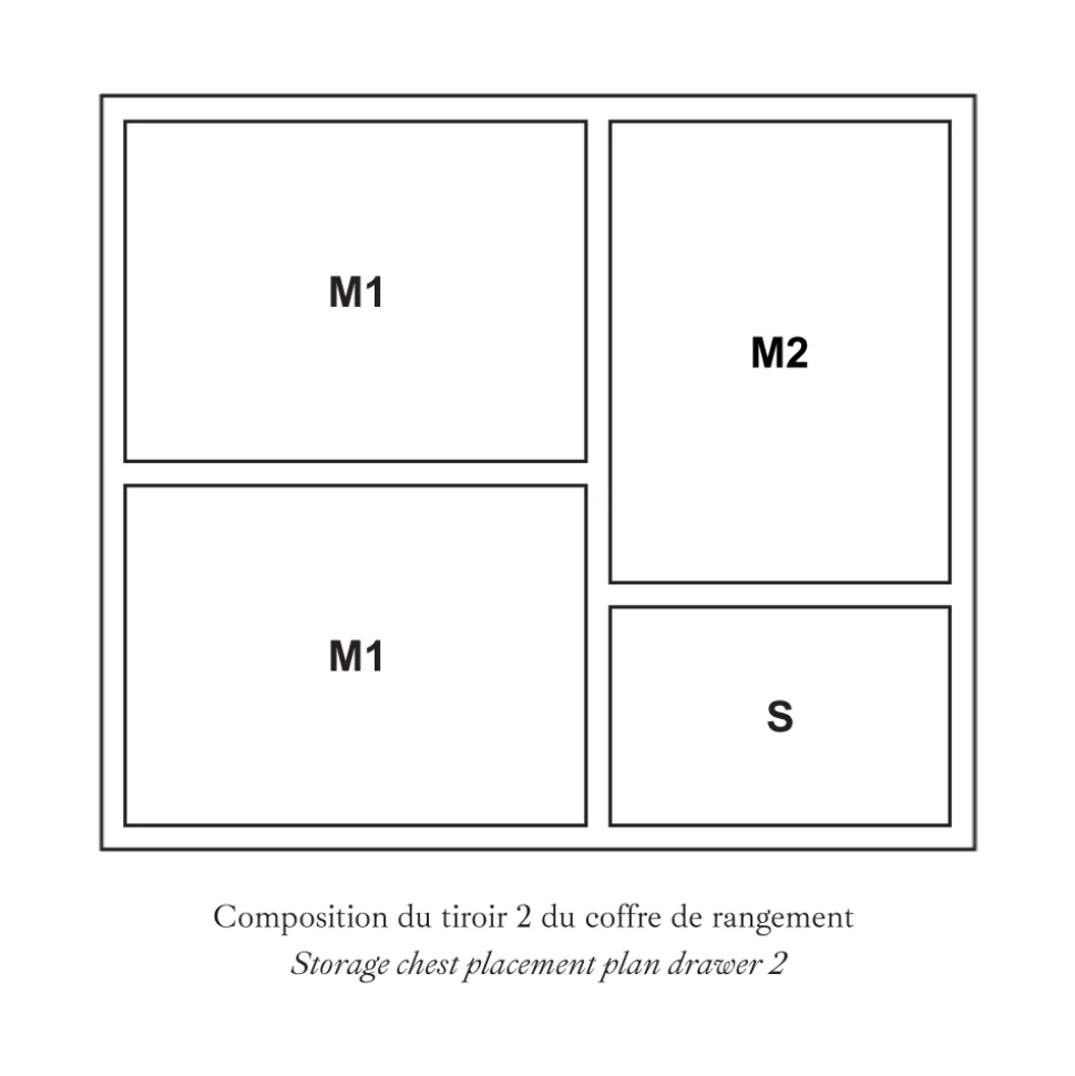 Coffre de rangement 156 ou 168 pièces (vendu sans couverts)