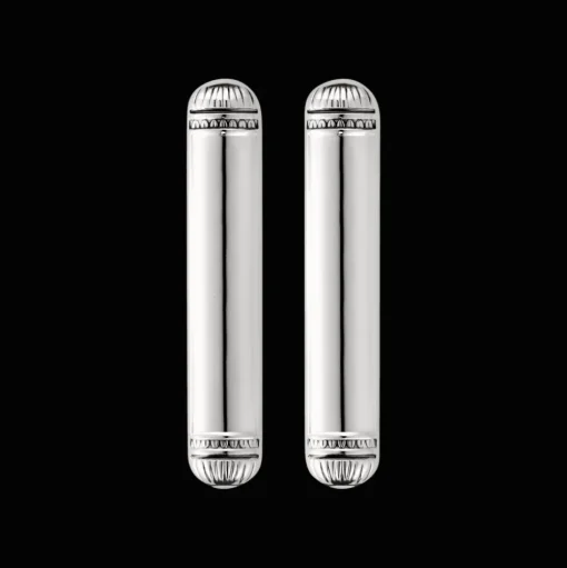 Coffret de 2 porte-baguettes en métal argenté
