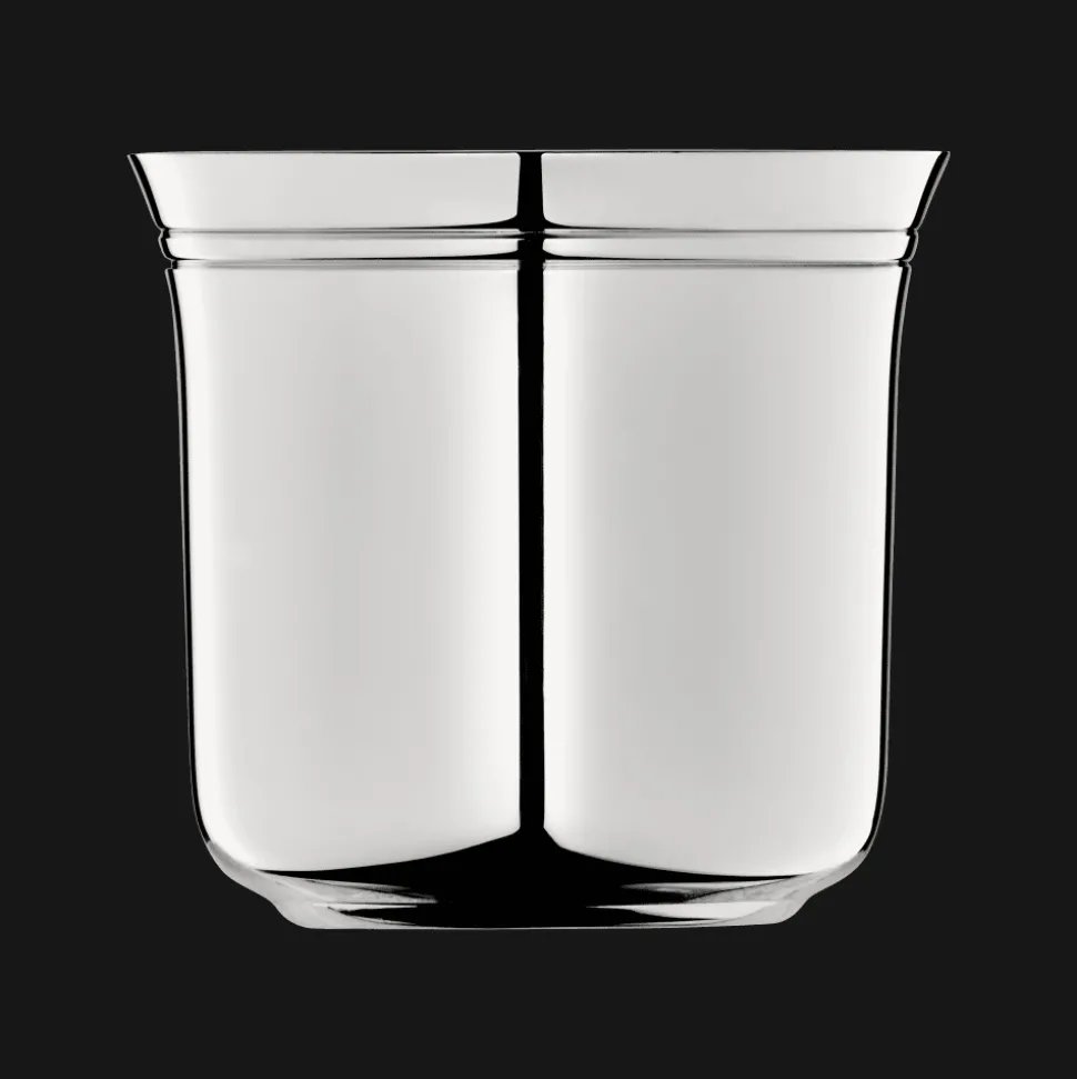 Coquetier en métal argenté