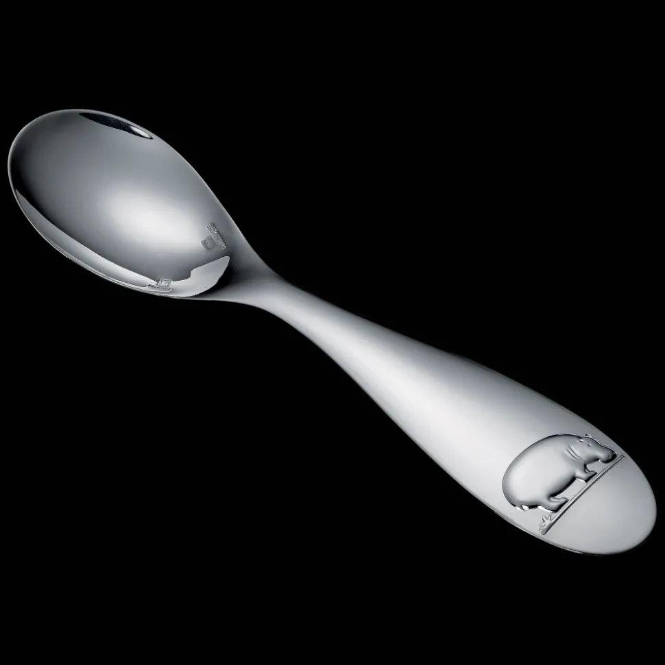 Cuillère bébé en métal argenté