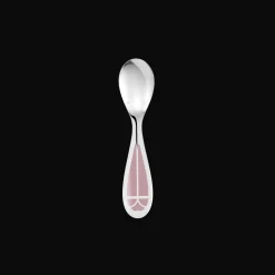 Cuillère naissance Rose Quartz Talisman Métal argenté