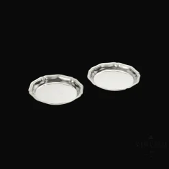 Duo de dessous de verre argentés - Vintage