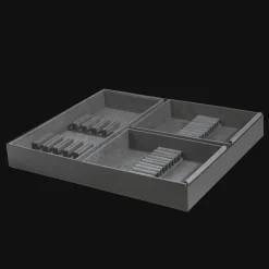 Ensemble pour 6 personnes (24 pièces) en acier avec boîte de rangement