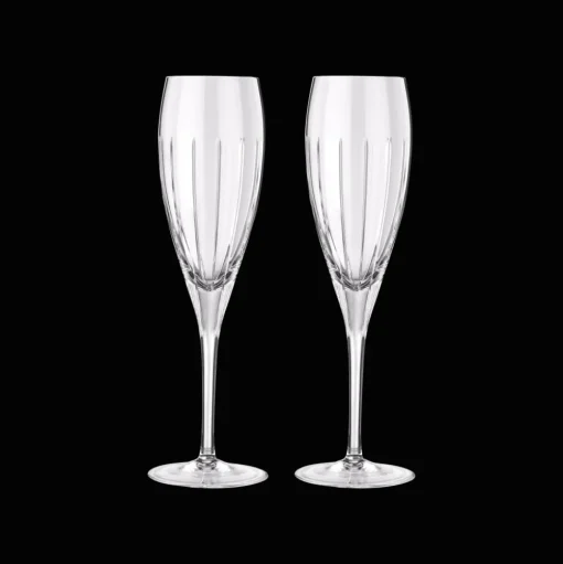 Lot de 2 flutes à champagne en cristal