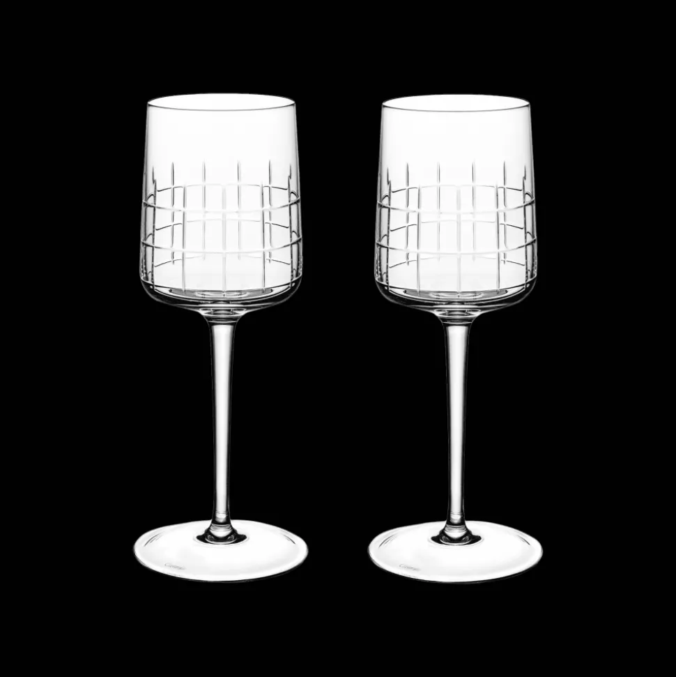 Lot de 2 verres à eau en cristal