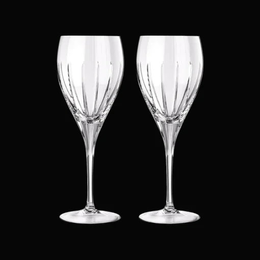 Lot de 2 verres à eau en cristal