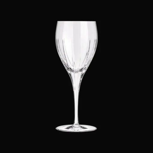 Lot de 2 verres à vin blanc en cristal