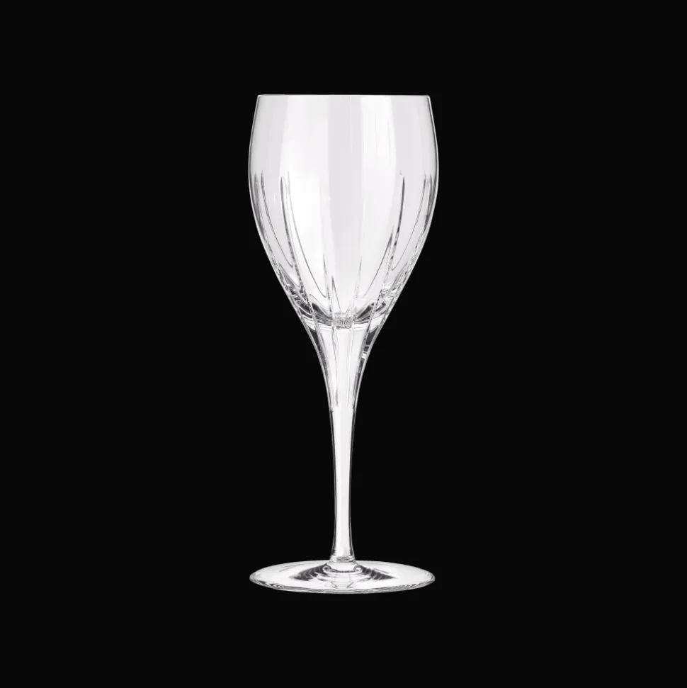Lot de 2 verres à vin blanc en cristal