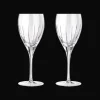 Lot de 2 verres à vin rouge en cristal