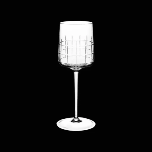 Lot de 2 verres à vin rouge en cristal