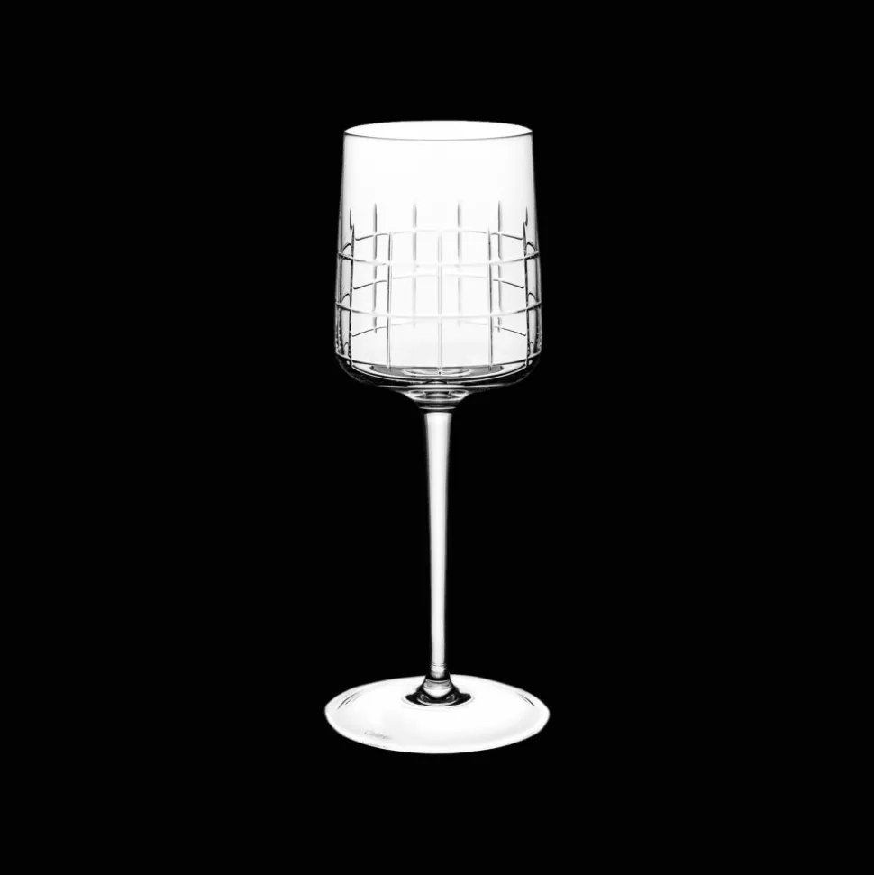Lot de 2 verres à vin rouge en cristal