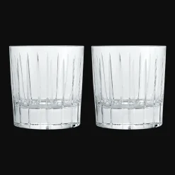 Lot de 2 verres doubles à whisky old-fashioned en cristal