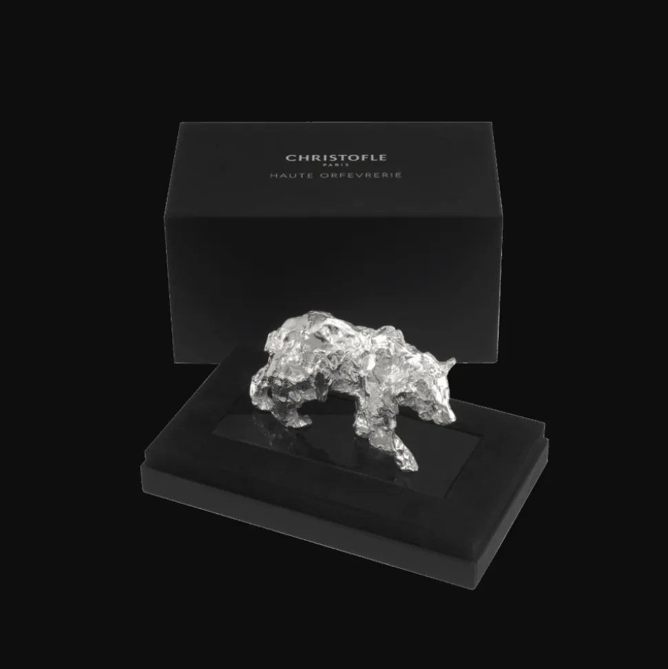 Ours petit modèle en Argent massif - Haute Orfèvrerie