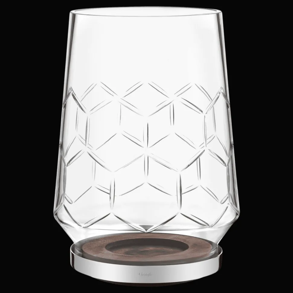 Photophore en verre taillé - Grande taille