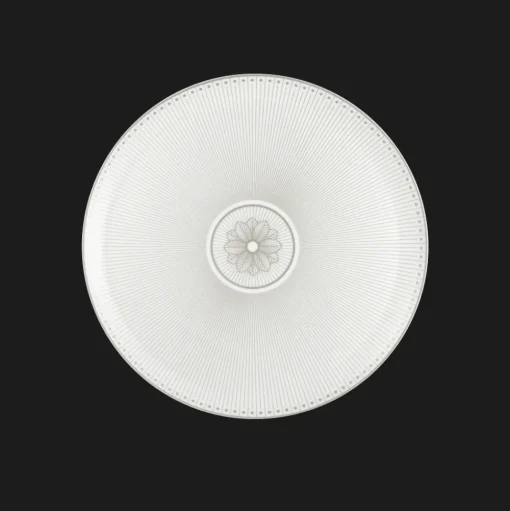 Plat à tarte en porcelaine finition Platine