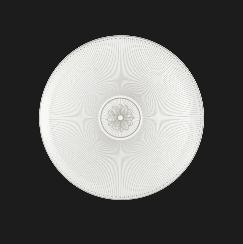 Plat à tarte en porcelaine finition Platine