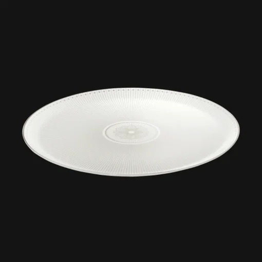 Plat à tarte en porcelaine finition Platine
