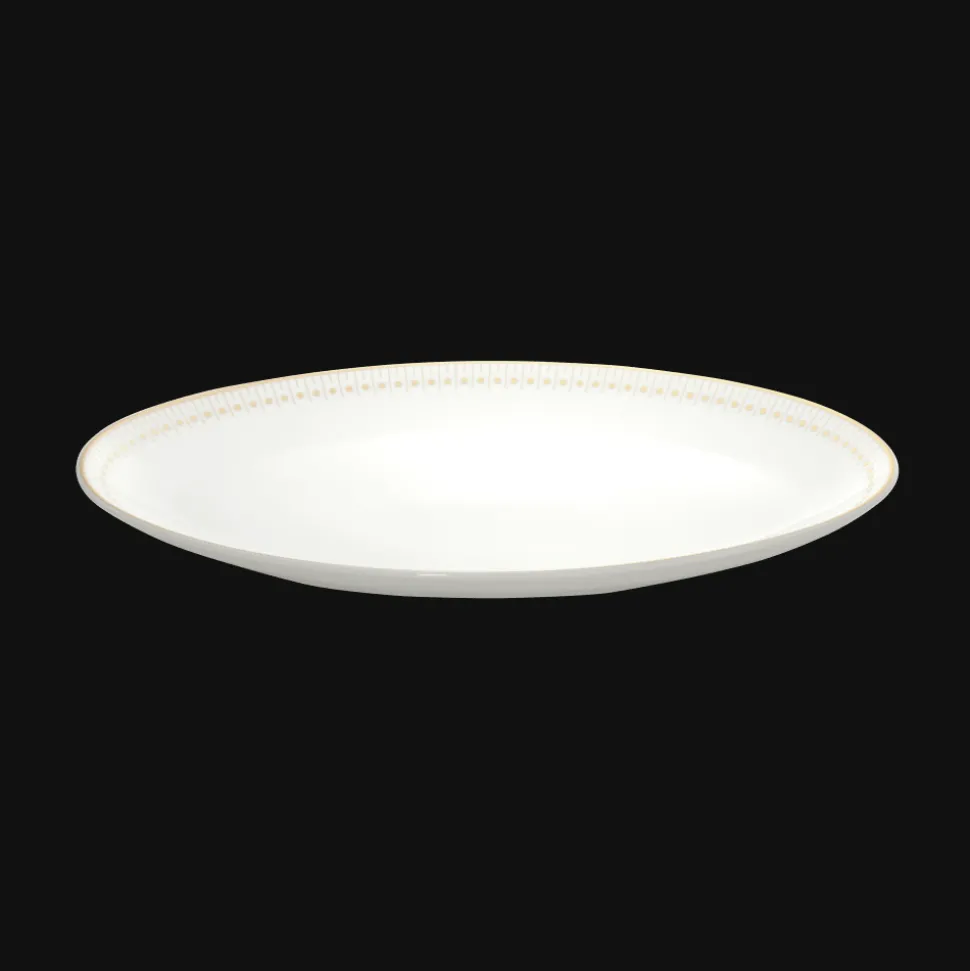 Plat ovale 28 cm finition Or