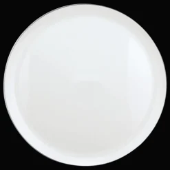 Plat rond à tarte en porcelaine finition platine