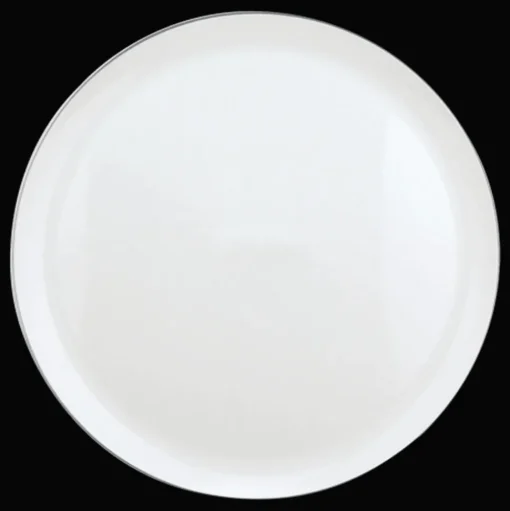 Plat rond à tarte en porcelaine finition platine