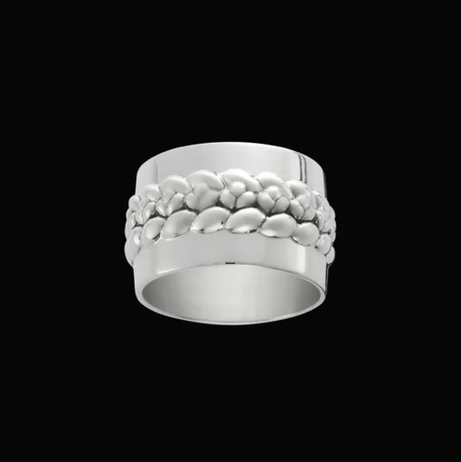 Rond de Serviette de Métal Argenté