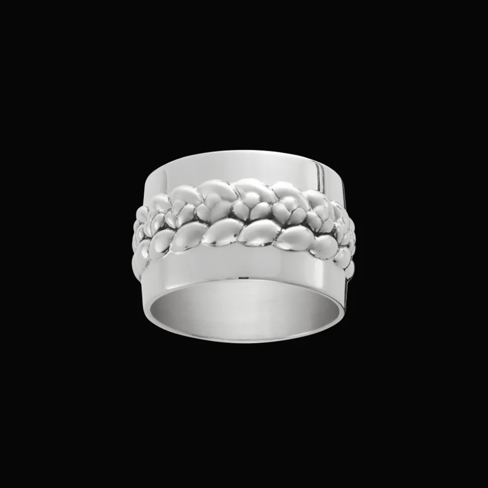 Rond de Serviette de Métal Argenté